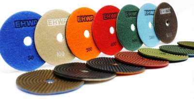 Алмазные гибкие шлифовальные круги EHWA Стандарт Pads 7-STEP D125 №200
